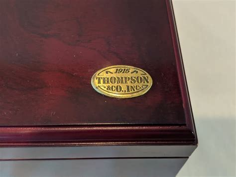 1915 thompson cherry wood humidor